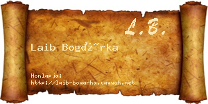 Laib Bogárka névjegykártya